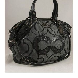 NWOT Coach Madison Sophia Sequin Op Art Satchel